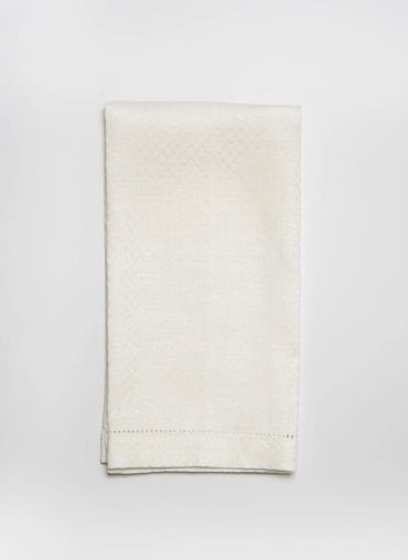 Luna Diamond Tea Towel Ivory Set of 6