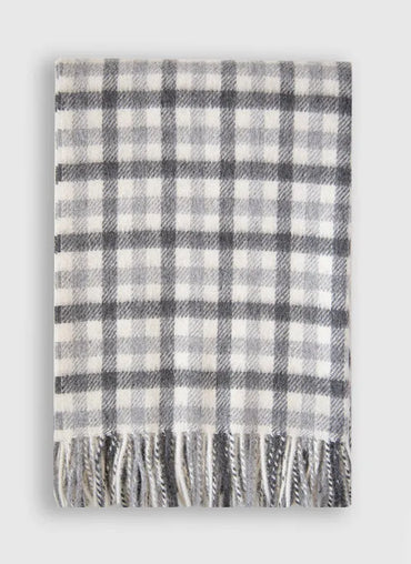 Bonn Throw Black, Grey & Ivory Checks - Sale