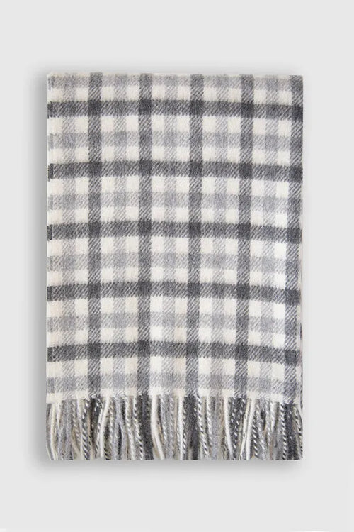 Bonn Throw Black, Grey & Ivory Checks - Sale