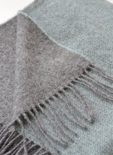 Trafalgar Double Sided Throw Grey/Turquoise - Sale
