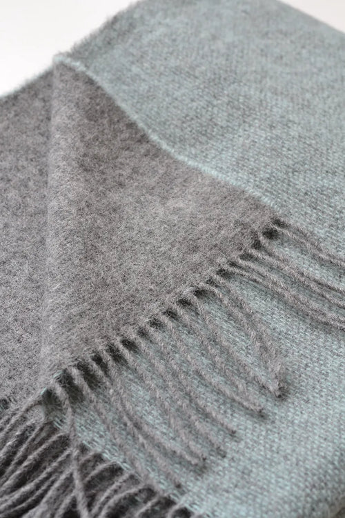 Trafalgar Double Sided Throw Grey/Turquoise - Sale